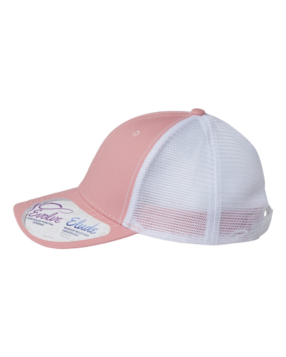 Pink/White ponytail hat