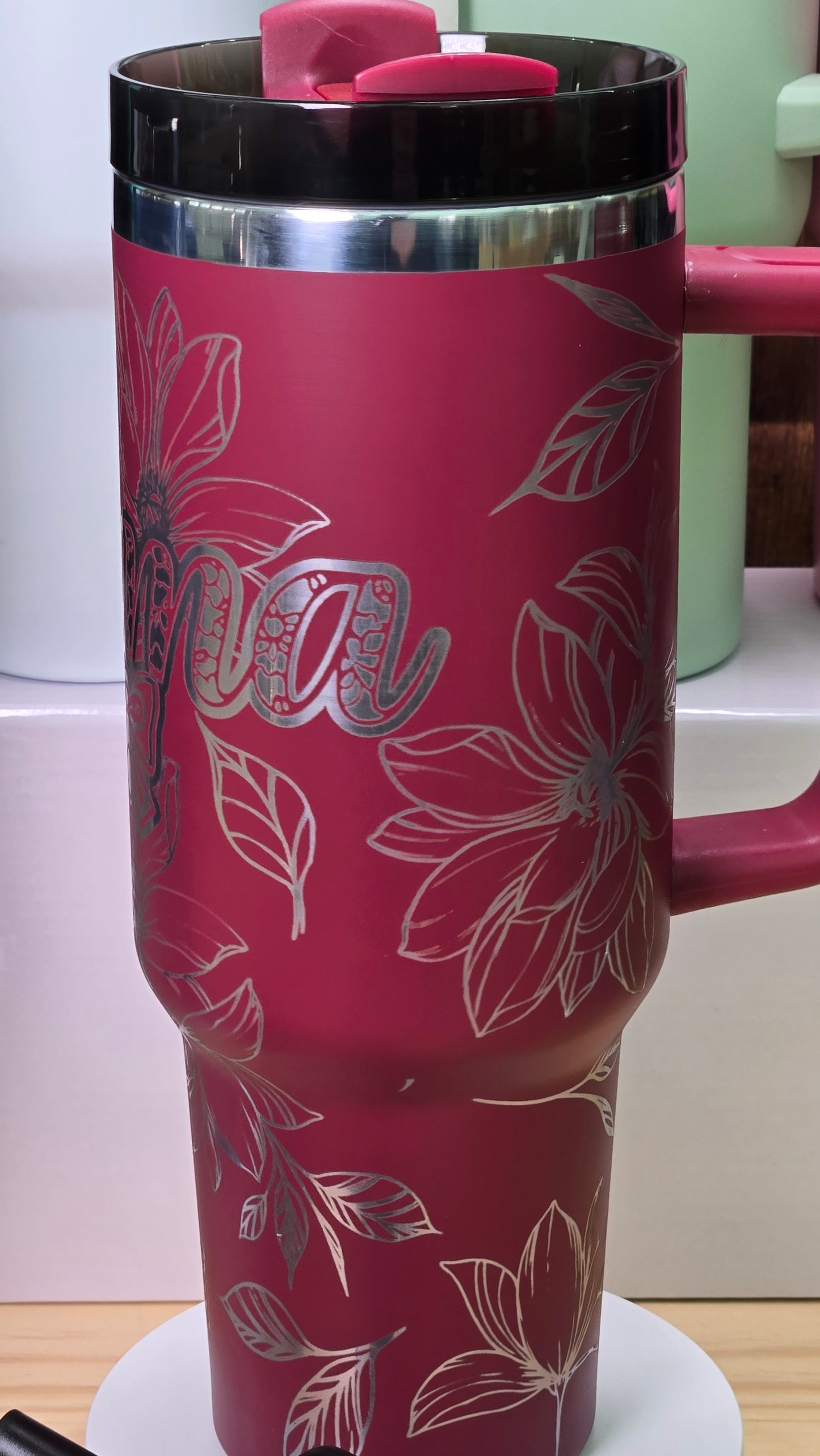 Mama chinoiserie and Peonies 40oz Tumbler