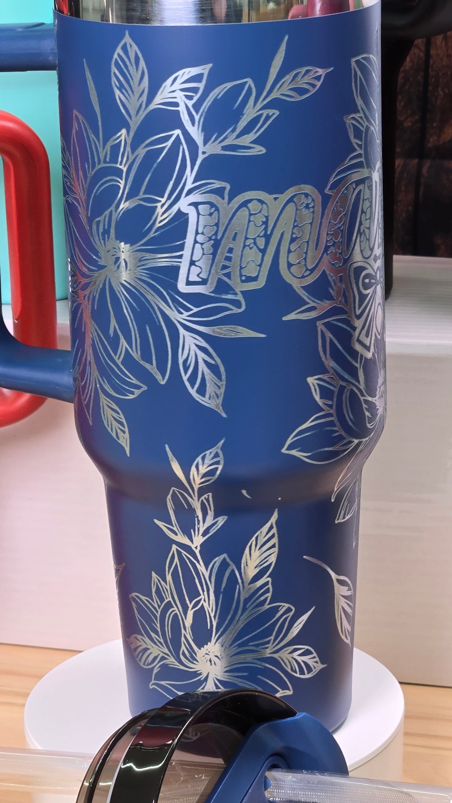 Mama chinoiserie and Peonies 40oz Tumbler