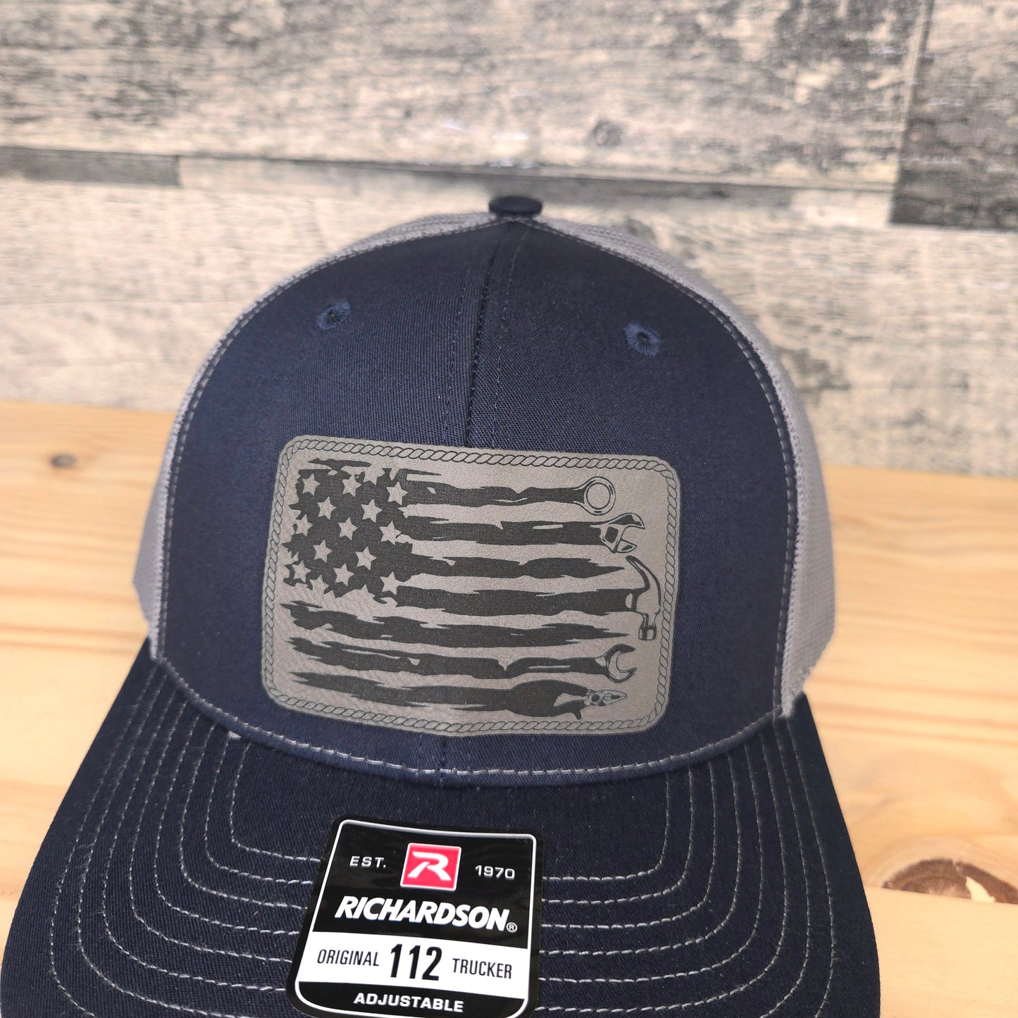 "American Flag Mechanic Trucker Hat β Wrenches & Grit Edition"