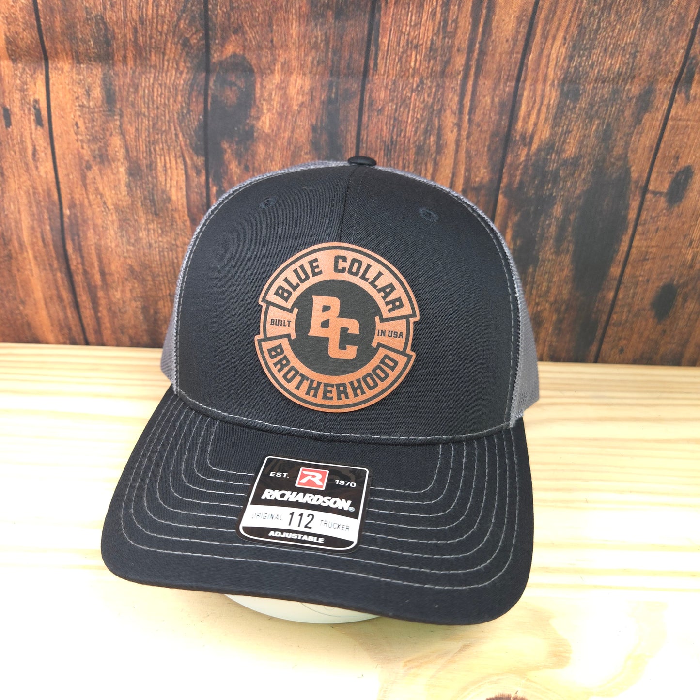 Blue Collar Brotherhood Leather Patch Hat – Richardson 112 Trucker | Built for the Working Class
