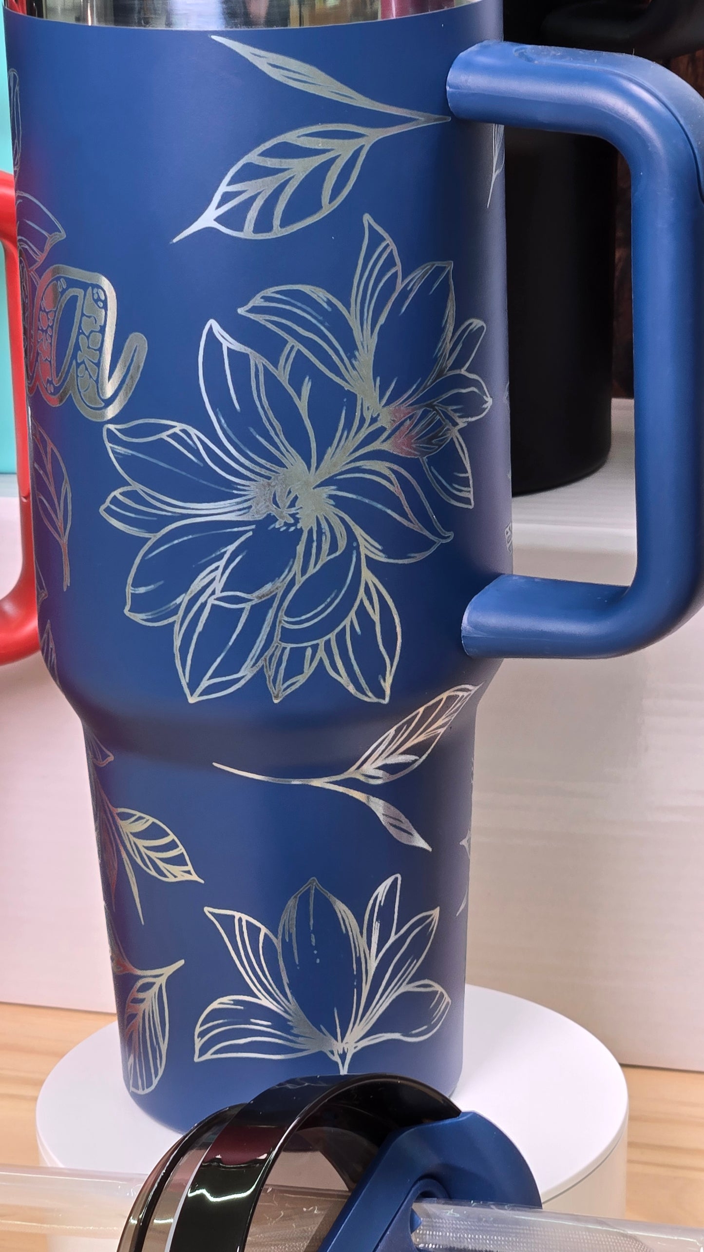 Mama chinoiserie and Peonies 40oz Tumbler