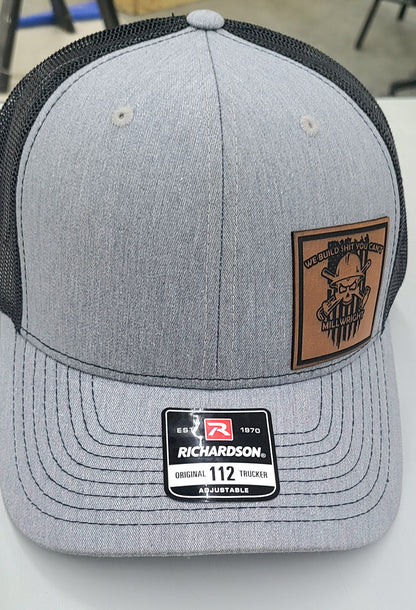 Millwright leather patch trucker hat