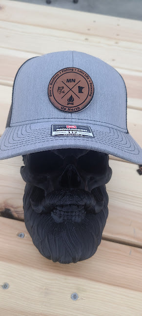 Up North leather patch hat