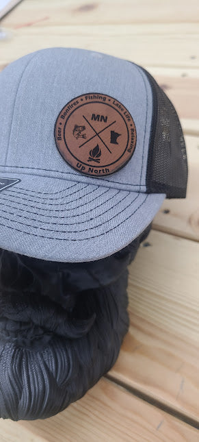 Up North leather patch hat