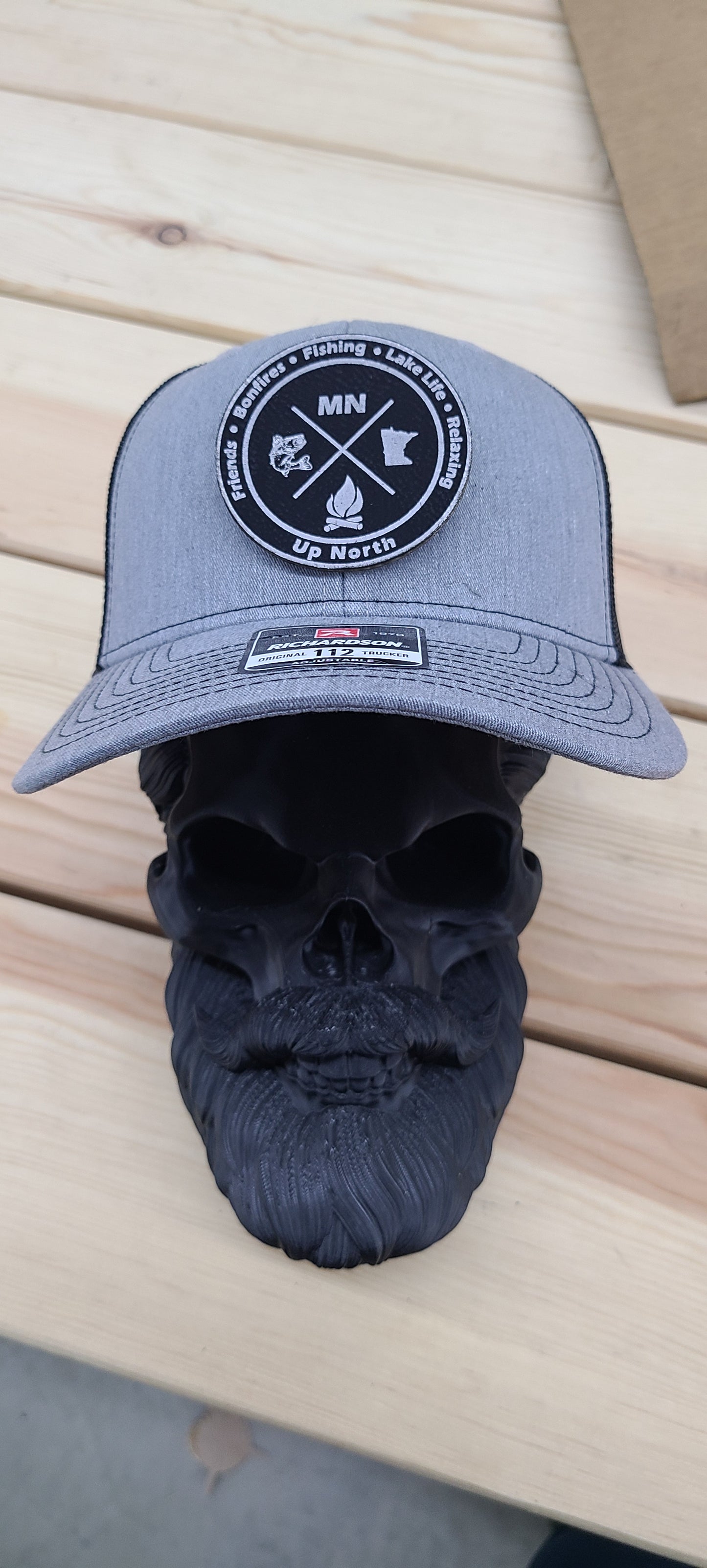 Up North leather patch hat