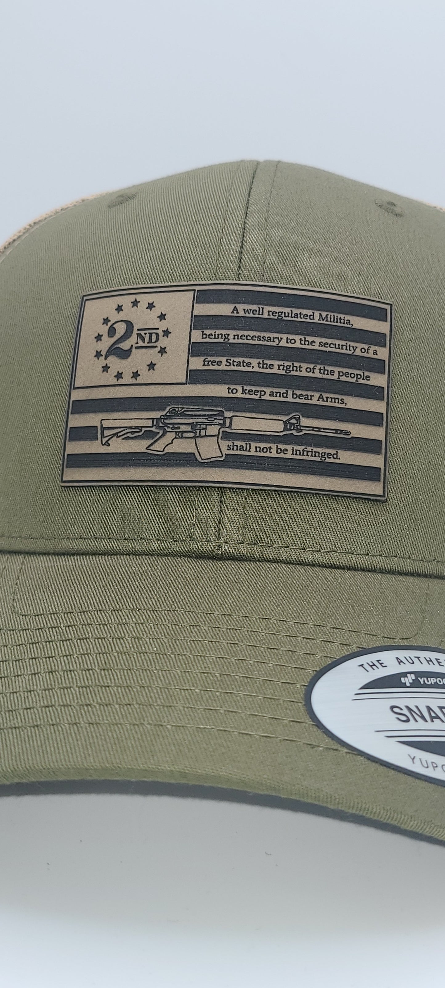 2nd Amendment flag patch trucker hat.