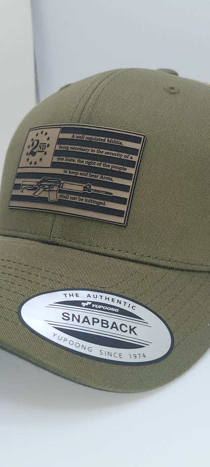 2nd Amendment flag patch trucker hat.