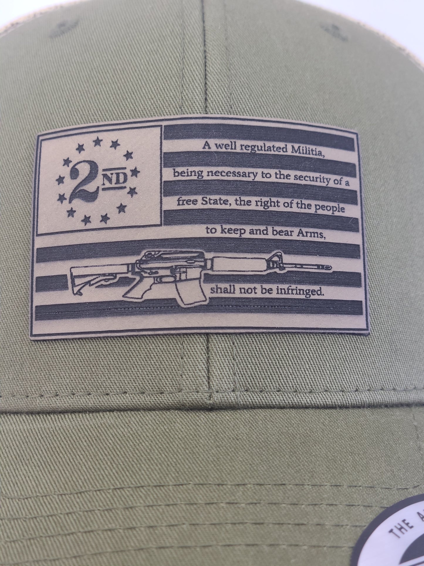 2nd Amendment flag patch trucker hat.