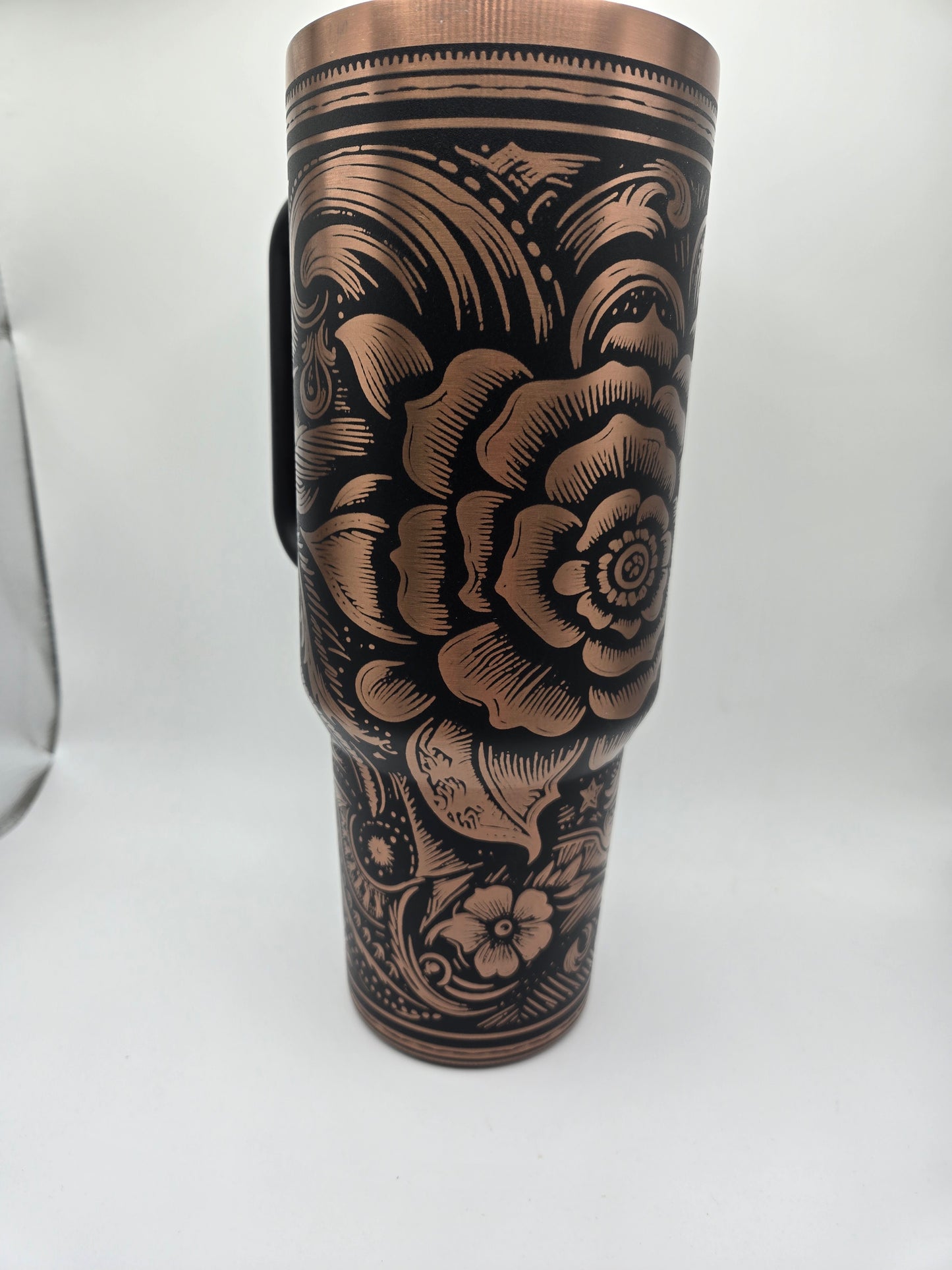 40 oz Western Rose Tumbler