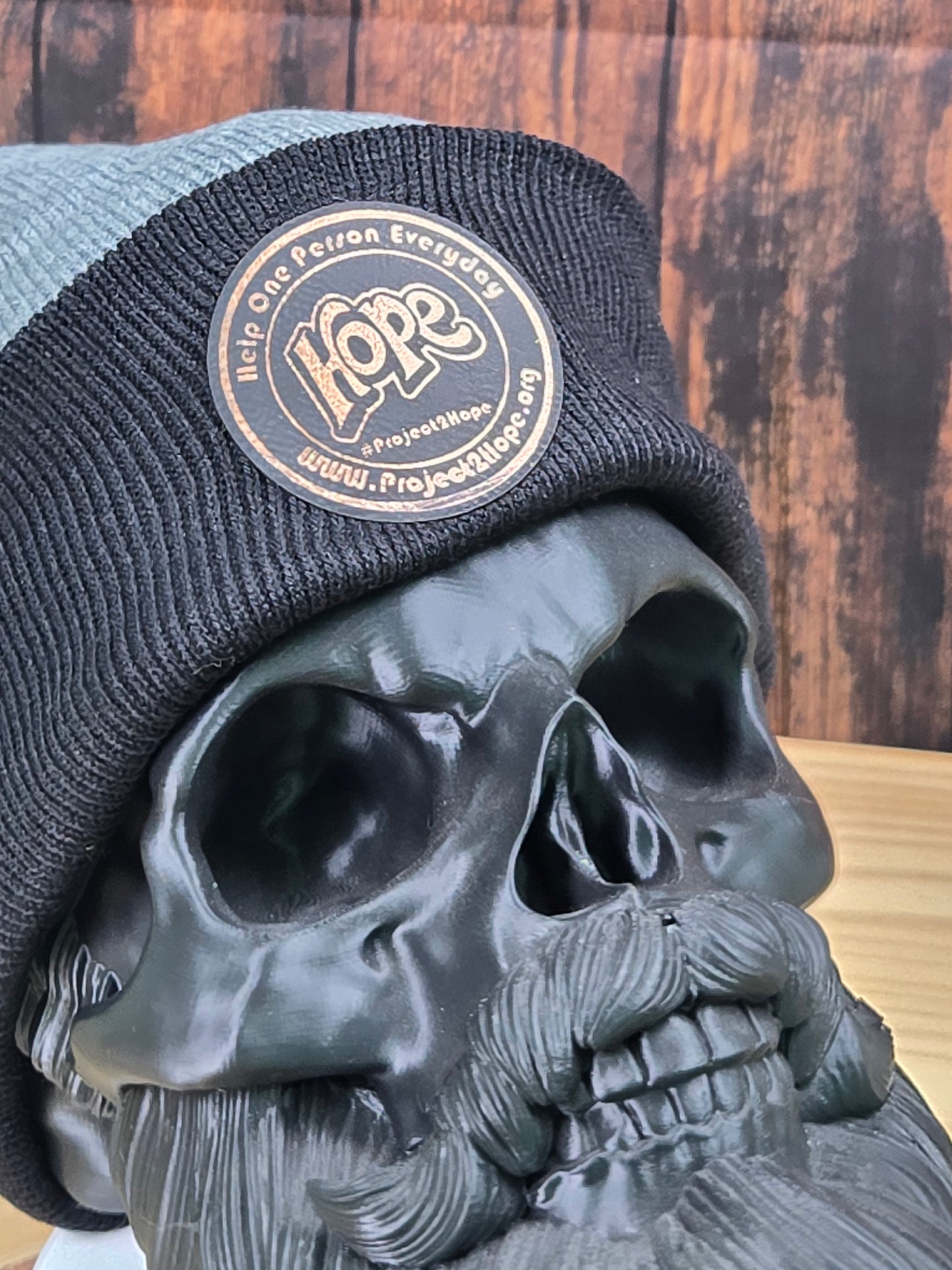 Project2hope Beanie Patch Hat - Soft Fabric, Ideal for Cold Weather, Versatile Design for Everyday Wear