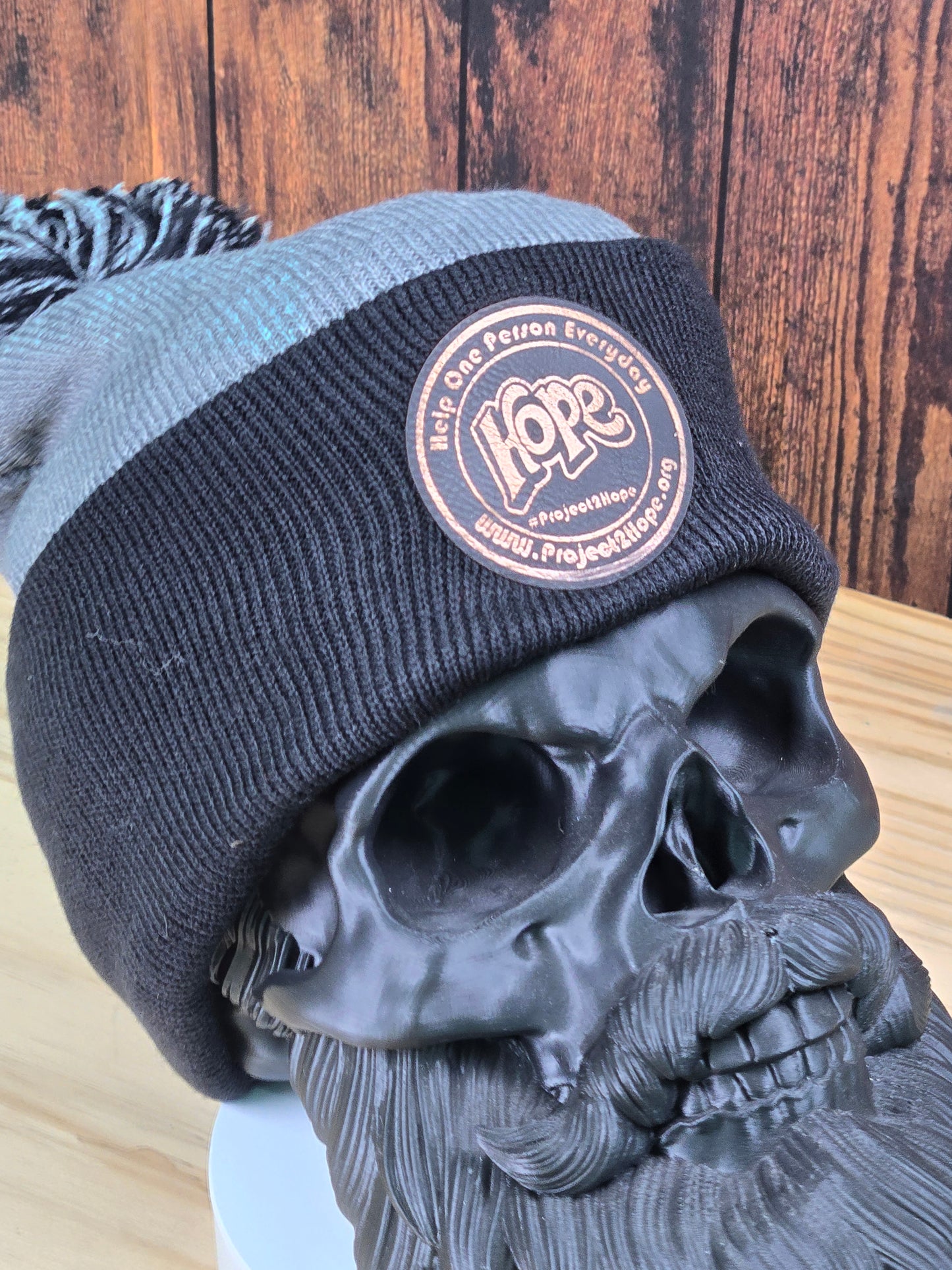 Project2hope Beanie Patch Hat - Soft Fabric, Ideal for Cold Weather, Versatile Design for Everyday Wear