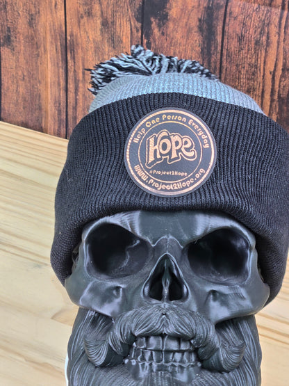 Project2hope Beanie Patch Hat - Soft Fabric, Ideal for Cold Weather, Versatile Design for Everyday Wear