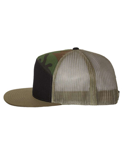 Richardson 112 hat - Black/ Camo 168 7 panel