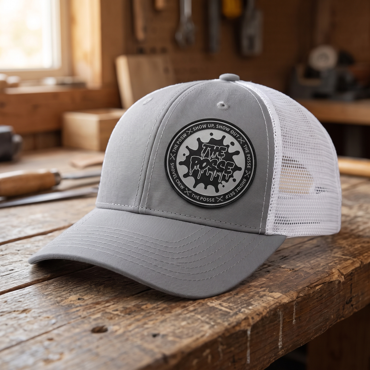 The Posse Patch Hat - Grey/white ponytail