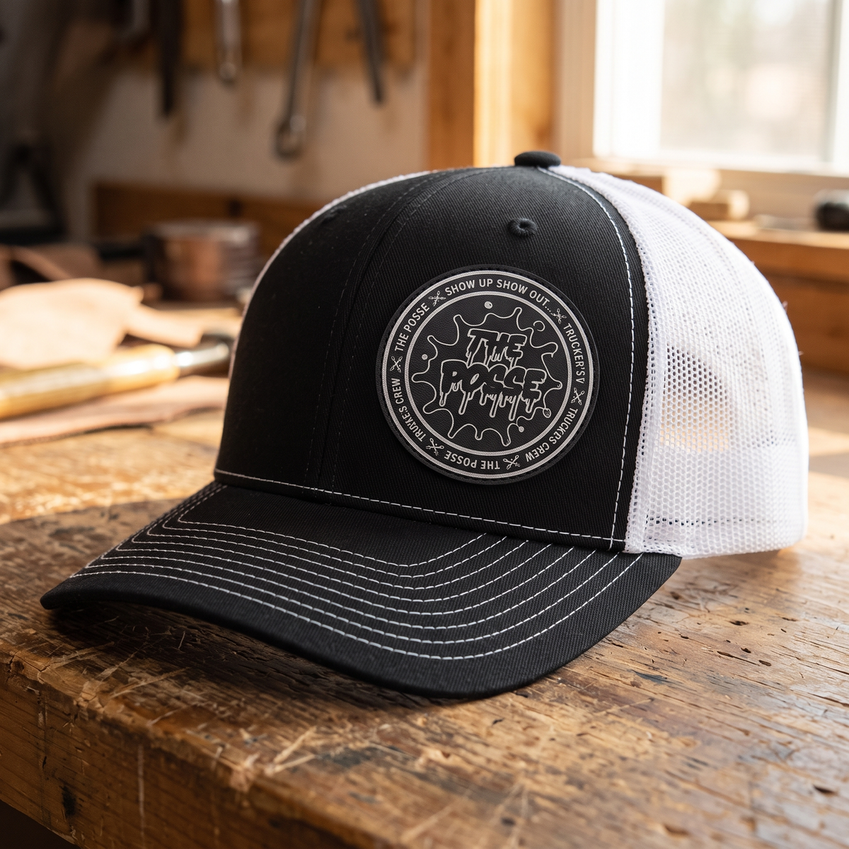 The Posse Patch Hat - Black/White