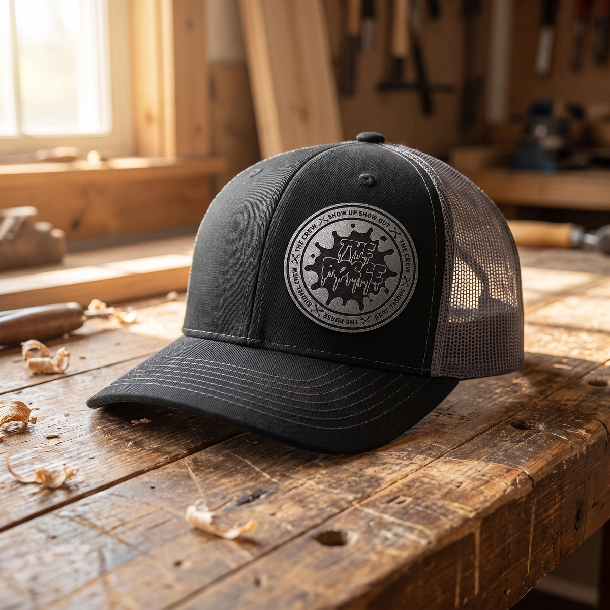 The Posse Patch Hat - Black/Charcoal Grey