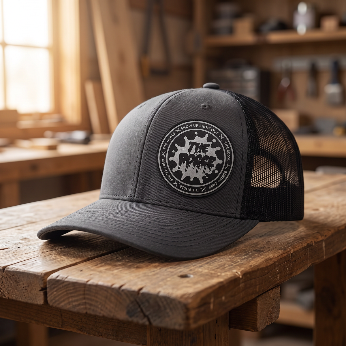 The Posse Patch Hat - Charcoal grey/ black