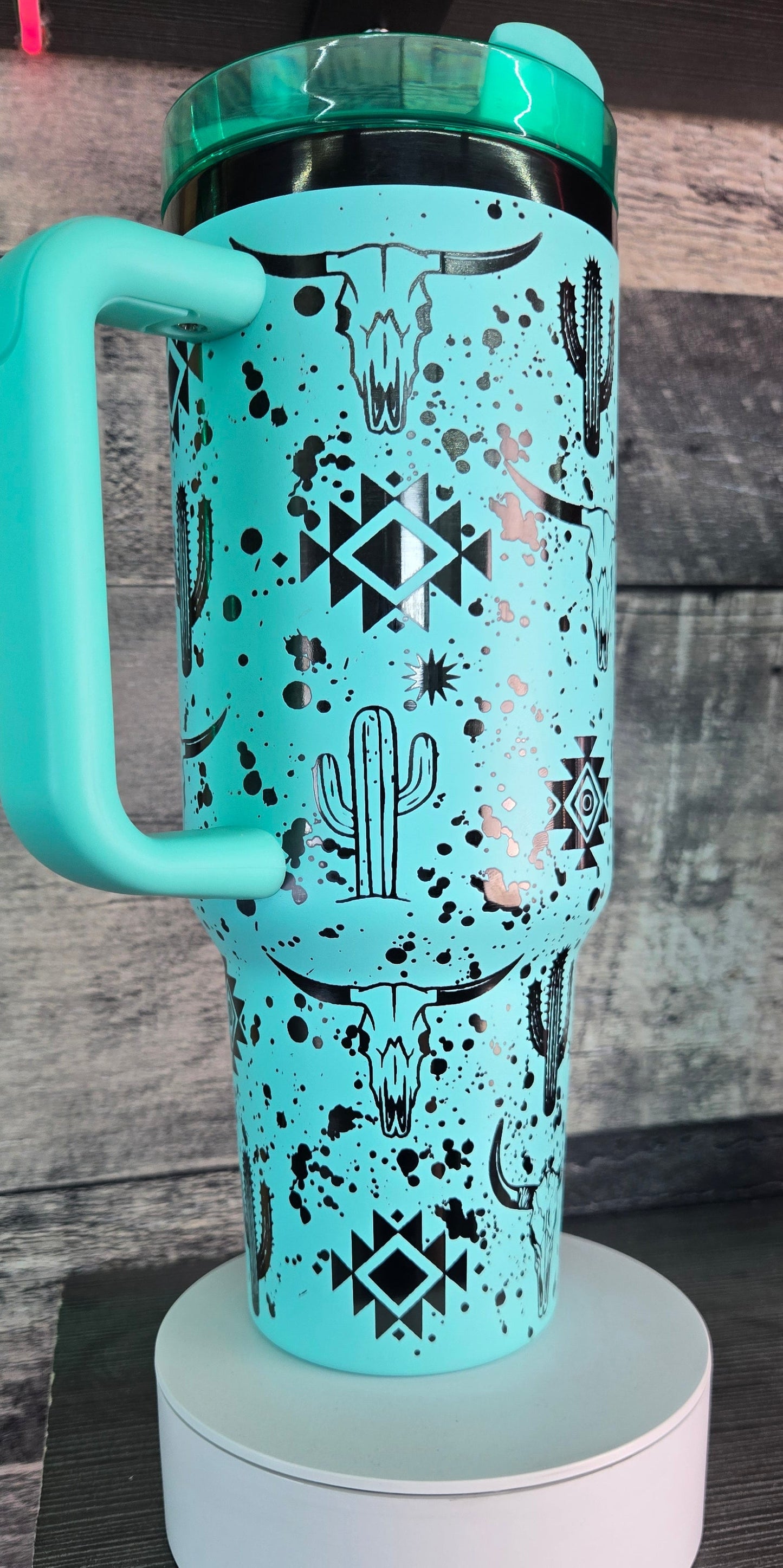 40oz Western Graphic Tumbler-double-wall stainless steel