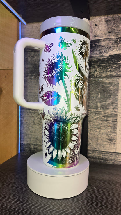 Highland Cow And Sunflowers 40oz Tumbler