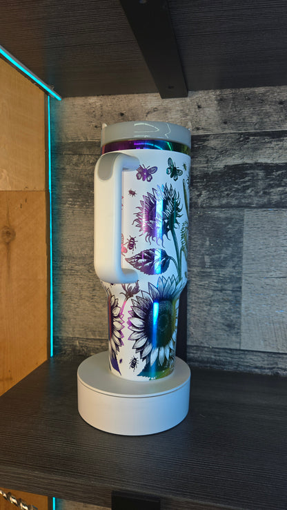 Highland Cow And Sunflowers 40oz Tumbler