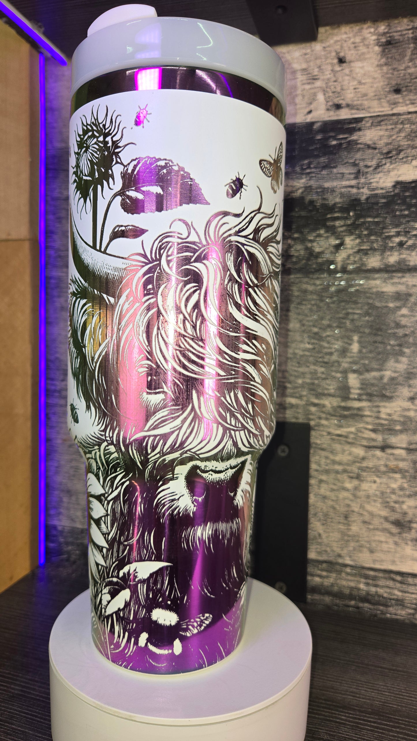 Highland Cow And Sunflowers 40oz Tumbler