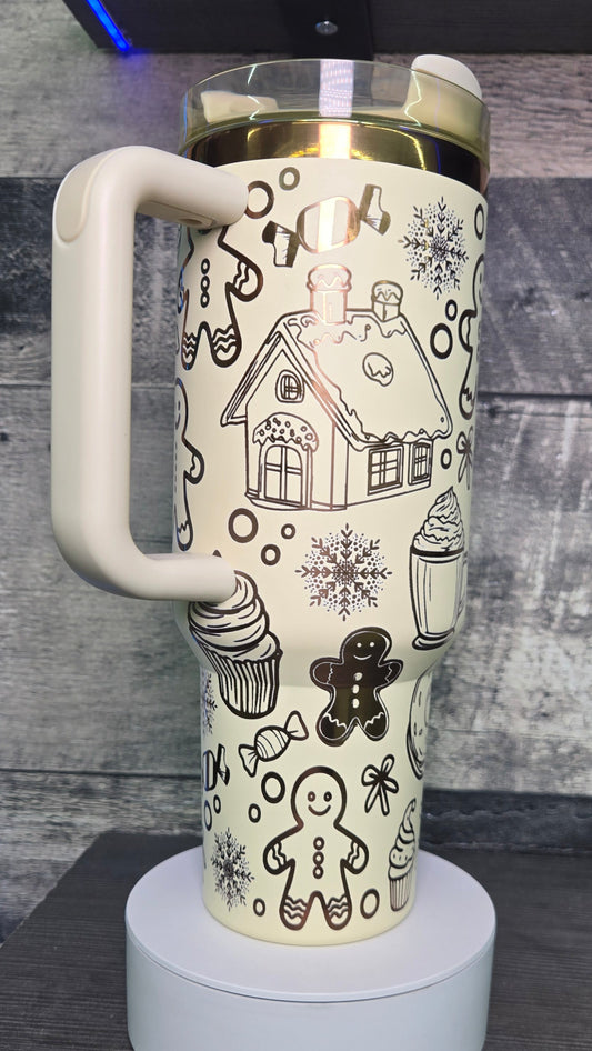 40oz Gingerbread Tumbler