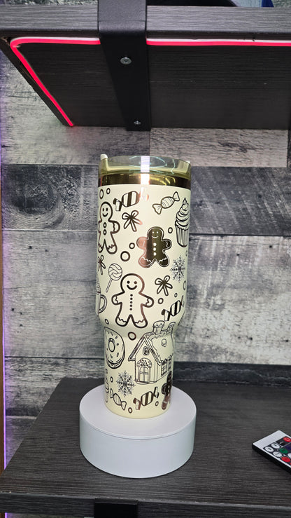 40oz Gingerbread Tumbler