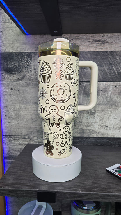 40oz Gingerbread Tumbler