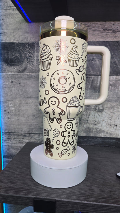 40oz Gingerbread Tumbler