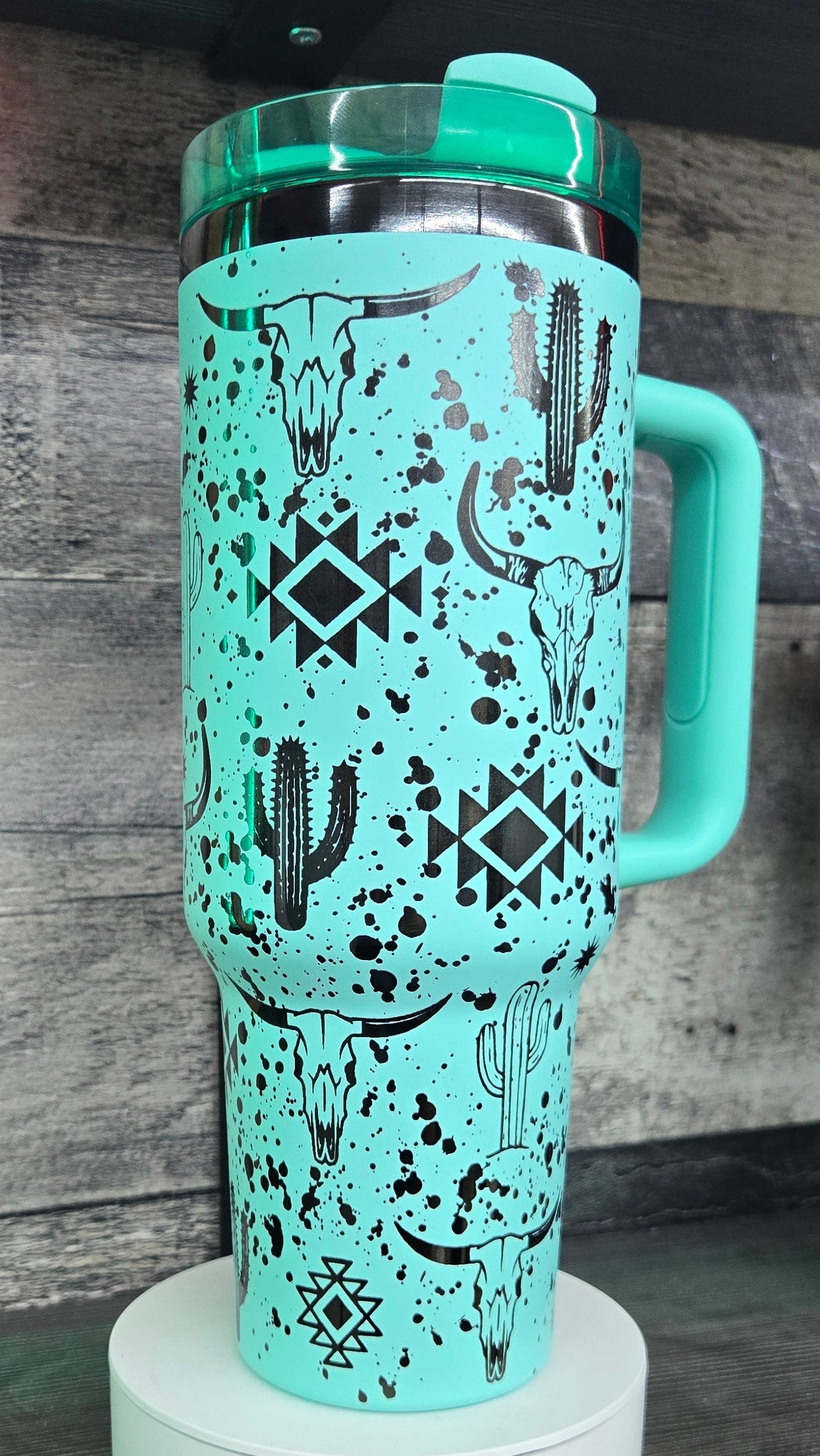 40oz Western Graphic Tumbler-double-wall stainless steel