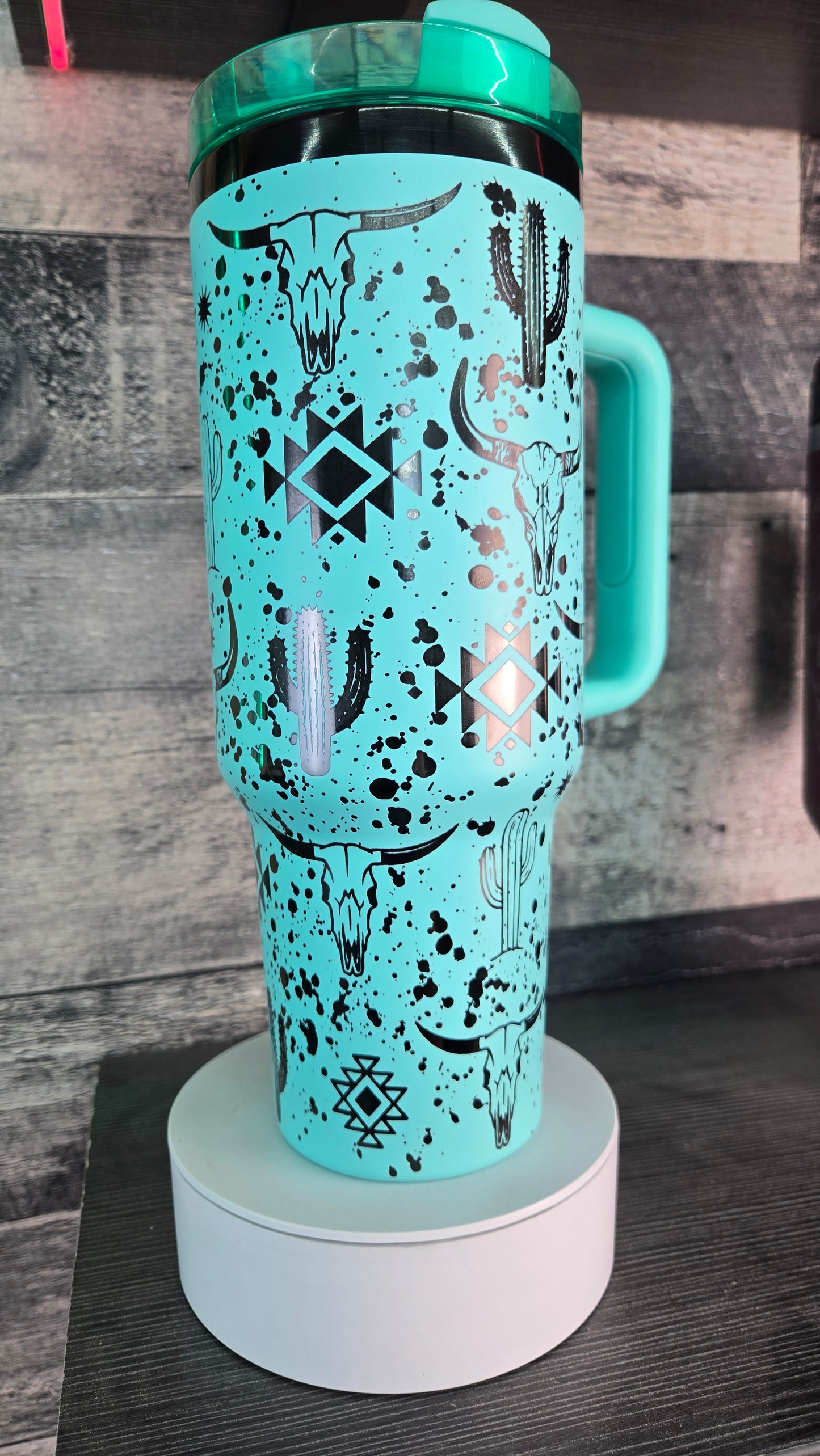 40oz Western Graphic Tumbler-double-wall stainless steel